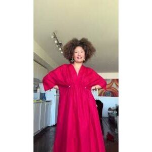 Carla Rockmore Everywhere Everyday Women’s Red Kaftan-Style Dress Size L